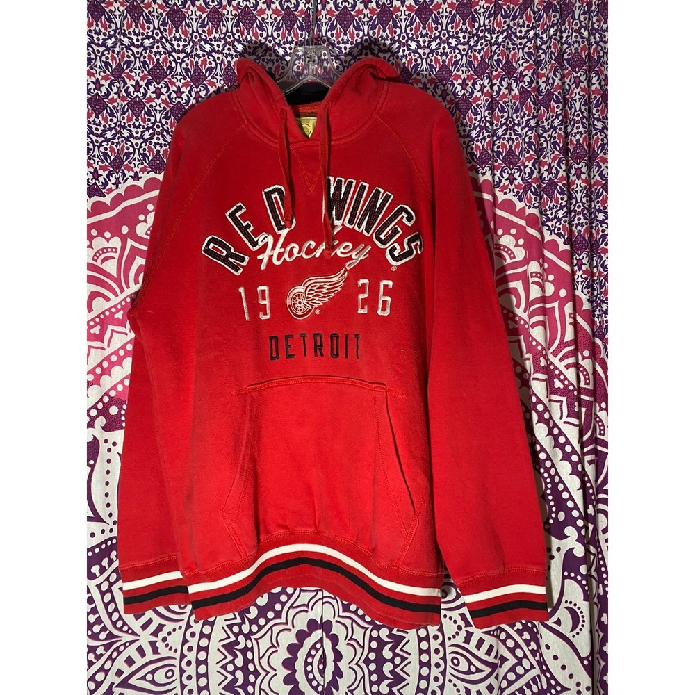 Chicago Blackhawks Hoodie Gill Sports by Carl Banks Medium Red Black